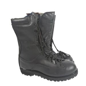 Matterhorn Combat Black Leather GoreTex Boots USA Vibram  Mens 10D motorcycle